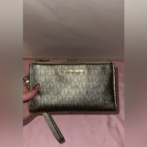 Michael Kors Metallic Gold Wristlet